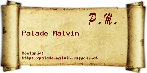 Palade Malvin névjegykártya